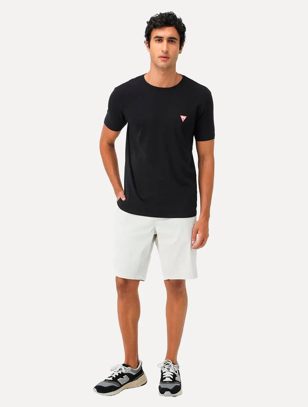 Bermuda Guess Masculina Chino Stretch Off-White