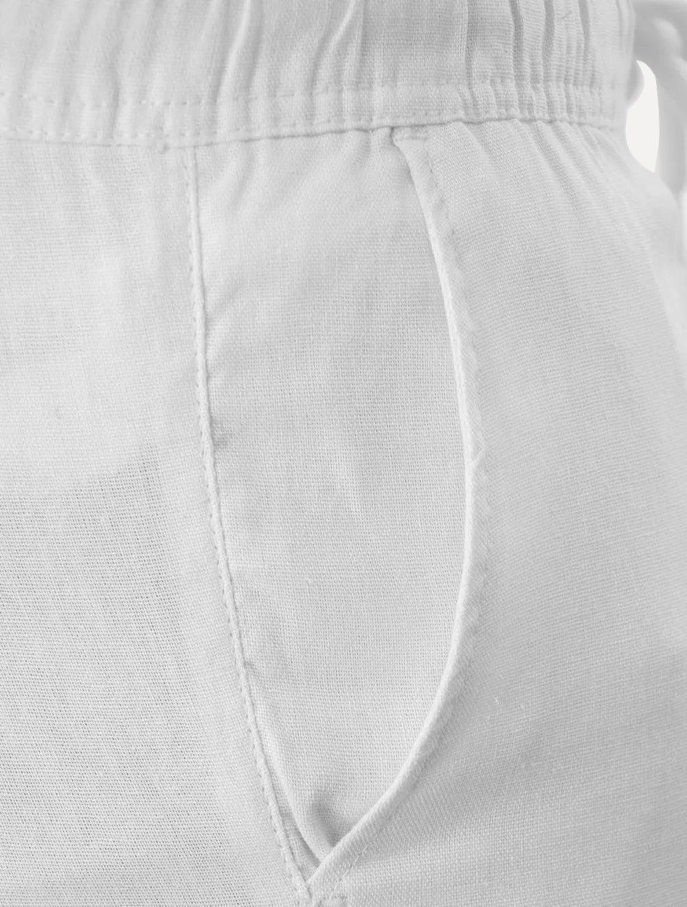 Bermuda Calvin Klein Jeans Masculina Elástico Linen Tag Branca