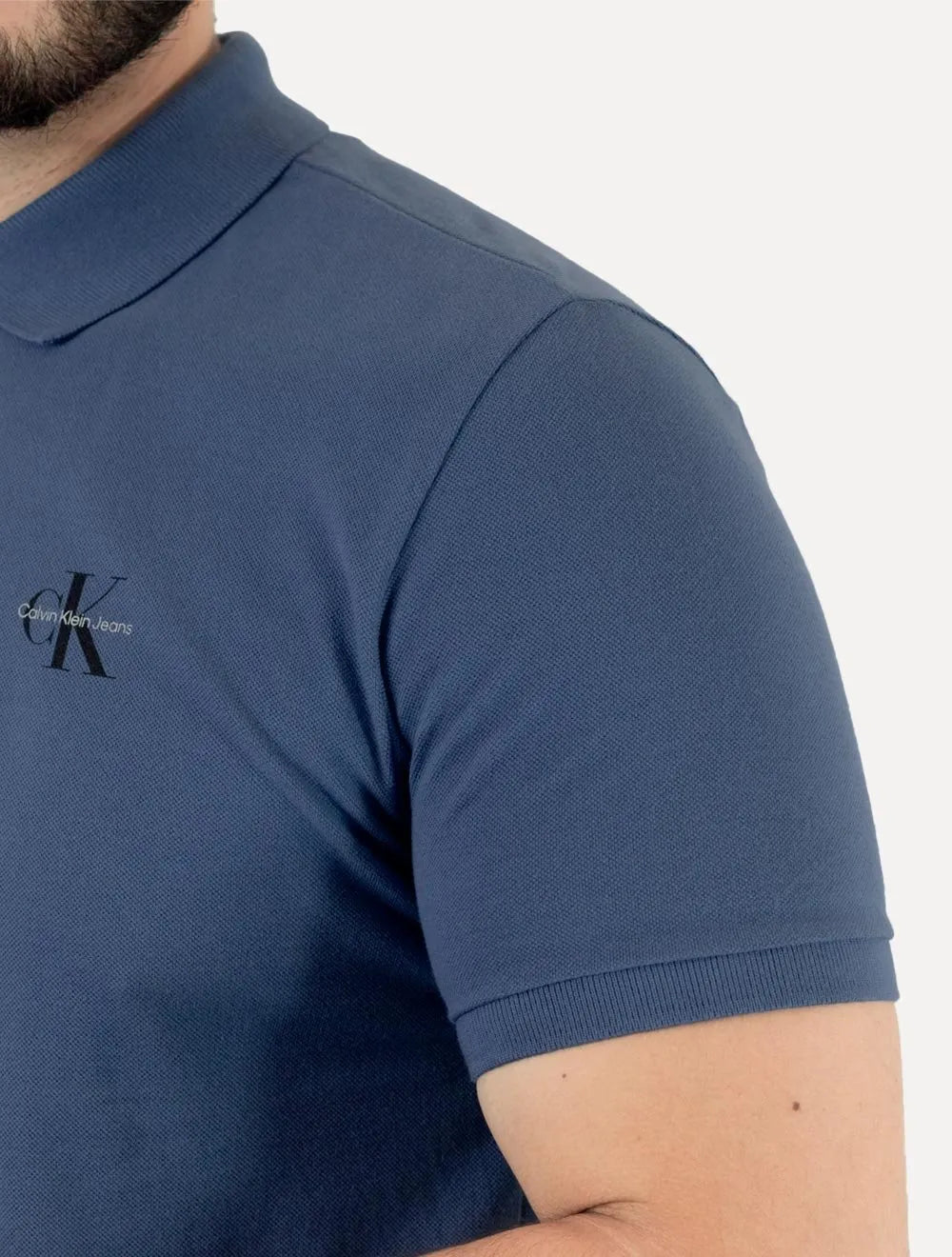 Polo Calvin Klein Jeans Masculina Piquet Regular Fit Re Issue Indigo