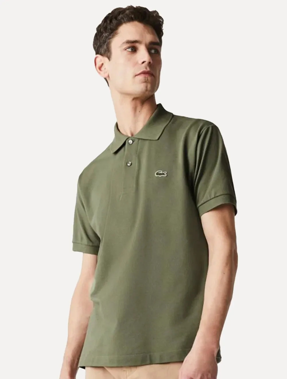 Polo Lacoste Masculina L.12.12 Verde Oliva