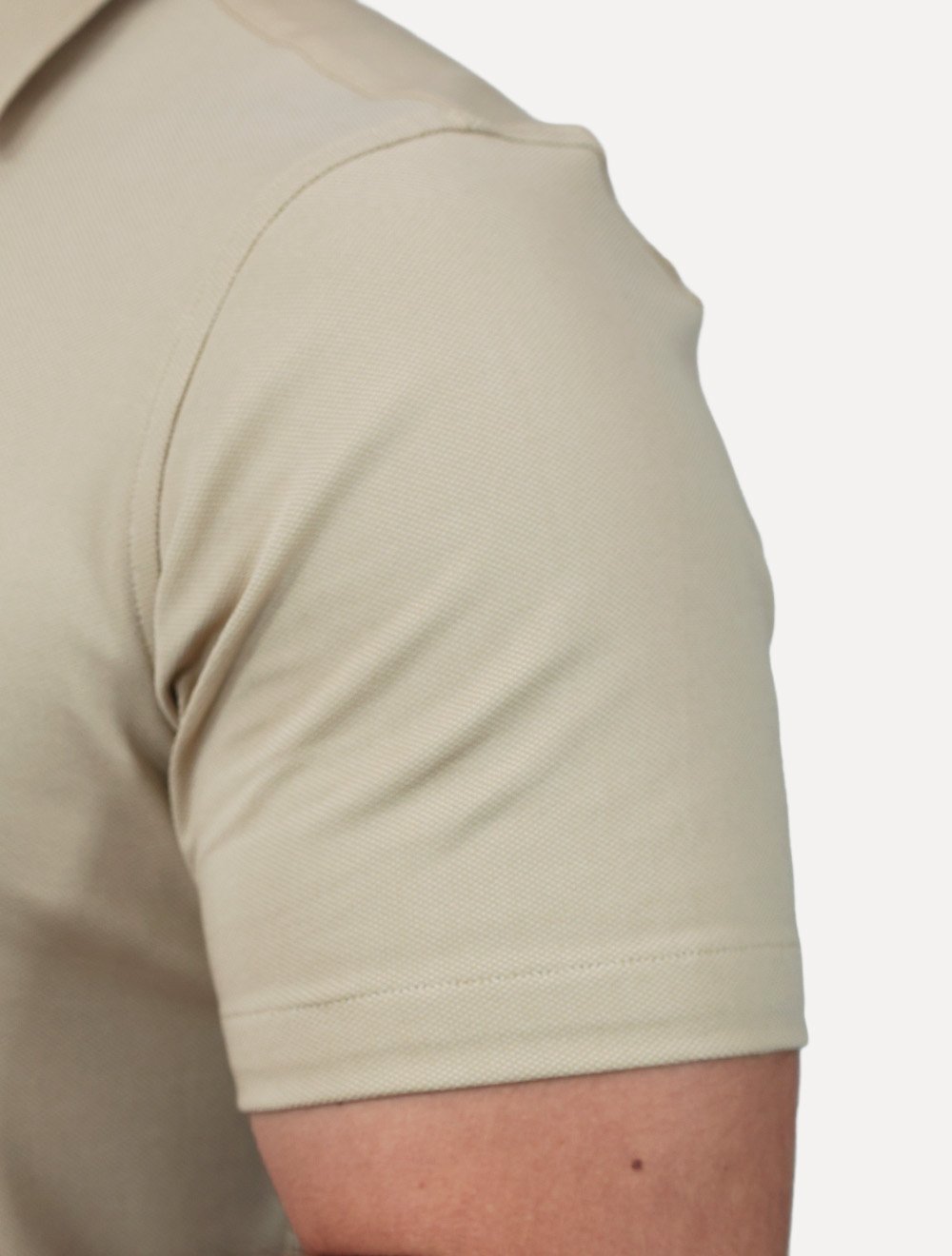 Camisa Aramis Masculina Manga Curta Slim Mista Italia Cáqui