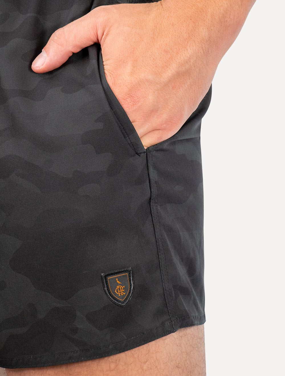 Short Reserva D'Água Beachwear Estampado Camuflado Fla Preto