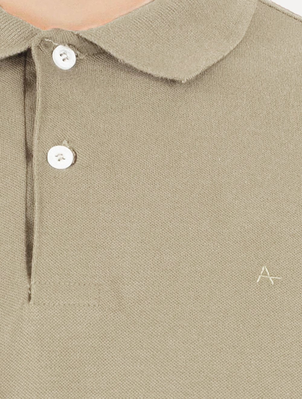Polo Aramis Masculina Regular Basic Piquet Mono Logo Caqui Escuro