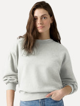 Moletom Levis Feminino Crewneck Relaxed Fit Tonal Cinza Mescla