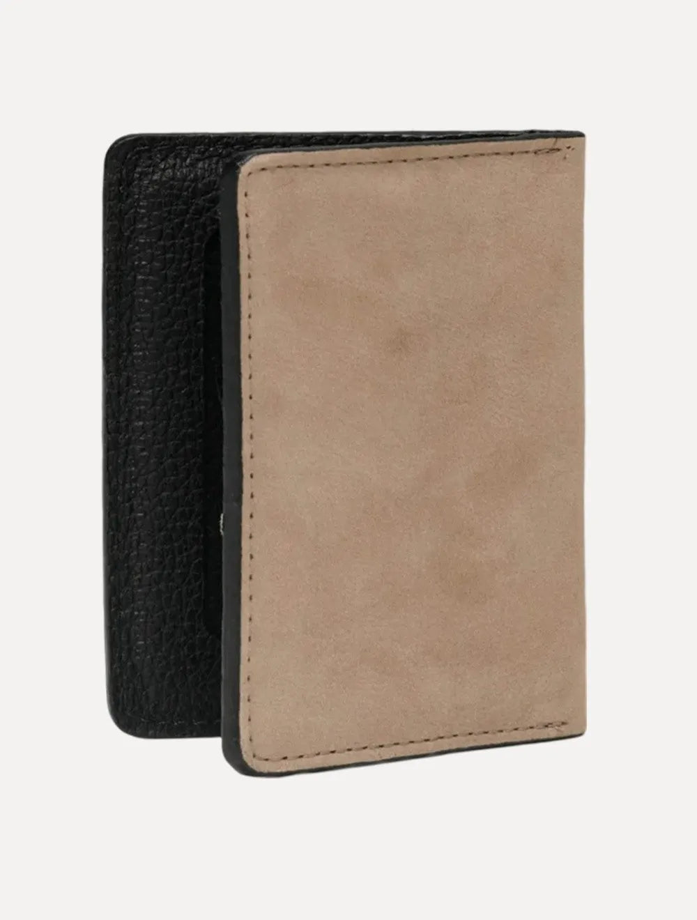 Carteira Calvin Klein Jeans Porta Cartão Nobuck Logo Cáqui Claro