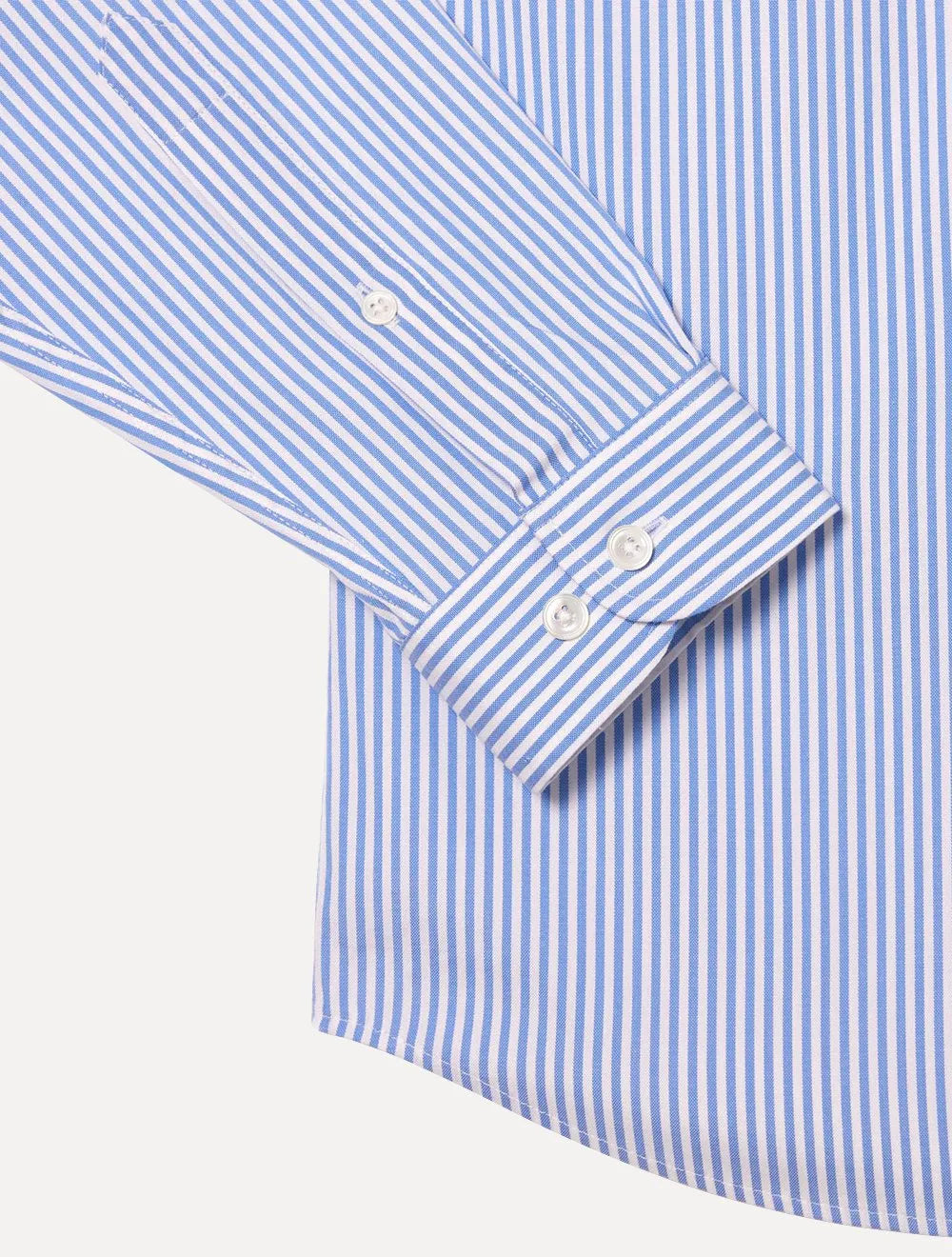 Camisa Lacoste Masculina Regular Stripes Blanc Blue Branca