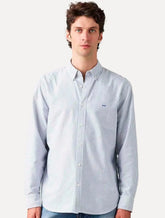 Camisa Levis Masculina Relaxed Authentic Button Down Listras Azul/Branco