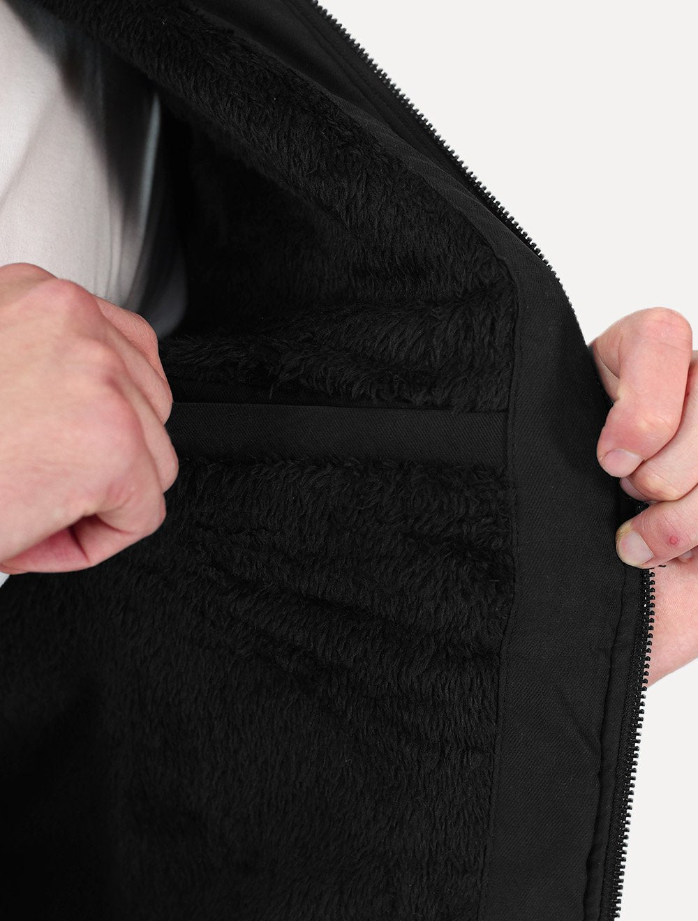 Jaqueta Dixen Masculina Sarja Forrada Zíper Frontal Preto