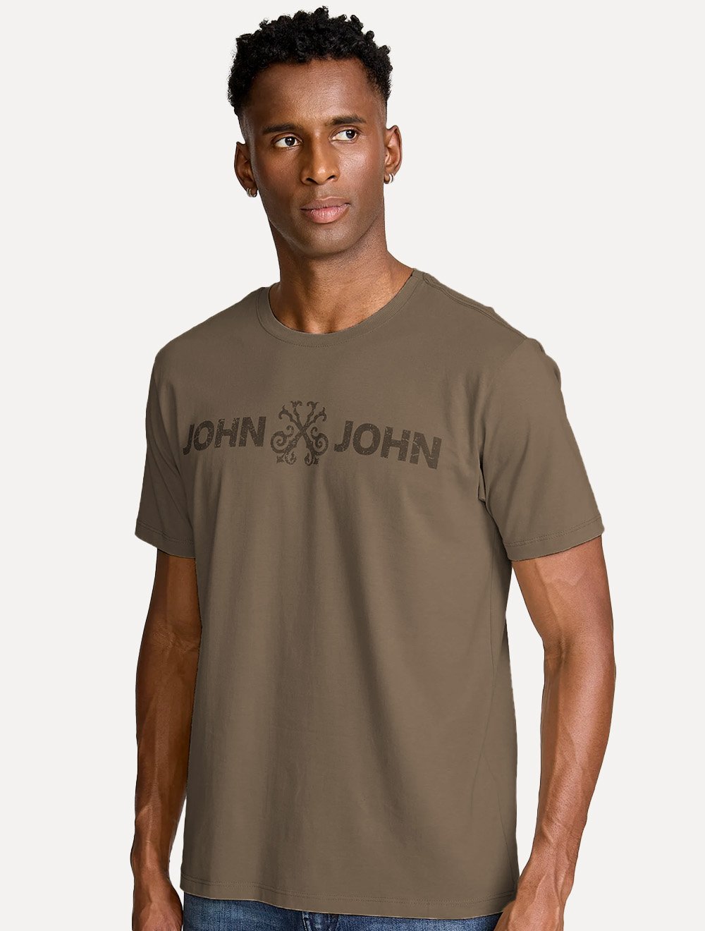 Camiseta John John Masculina Fit Basic Marrom