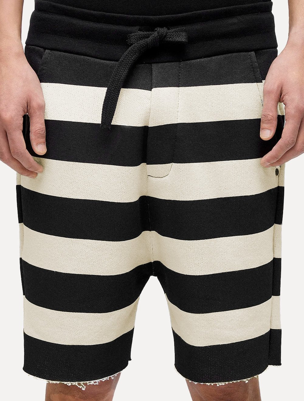 Bermuda Osklen Masculina Moletom Casual Listrada E-Fabric Off White