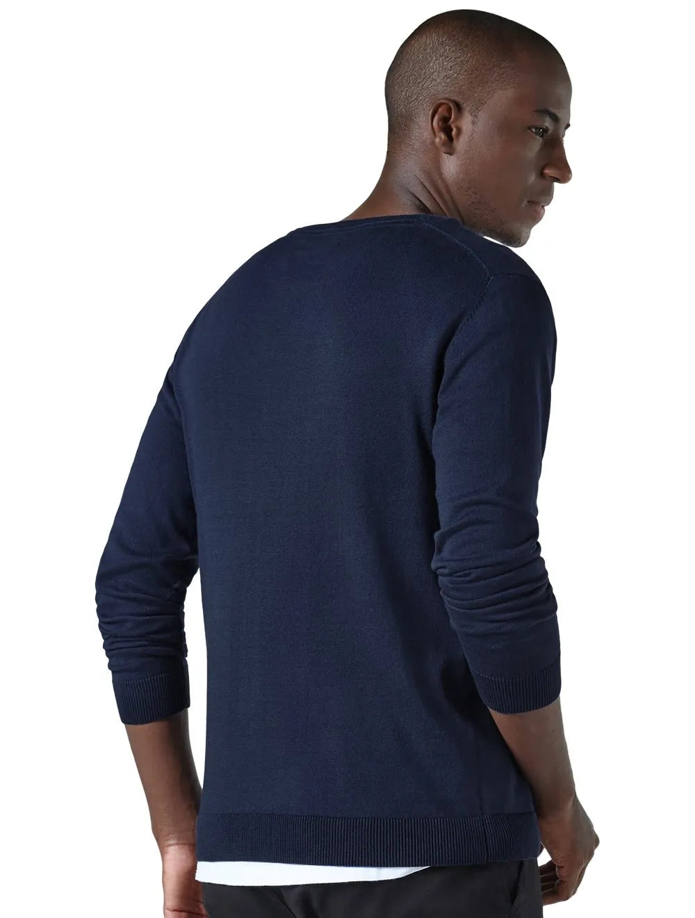 Suéter Reserva Masculino Tricot Basico Gola-V Azul Marinho