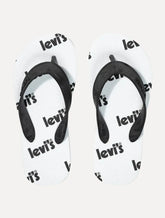 Chinelo Levis Printed Mono Logo Branco