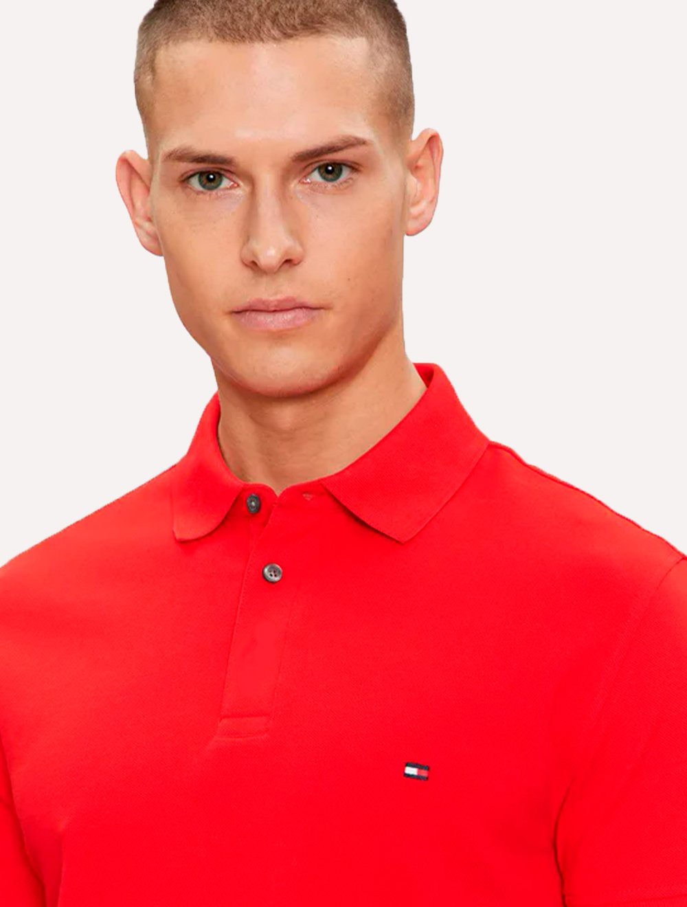 Polo Tommy Hilfiger Masculina Regular Piquet 1985 Vermelho Escarlate