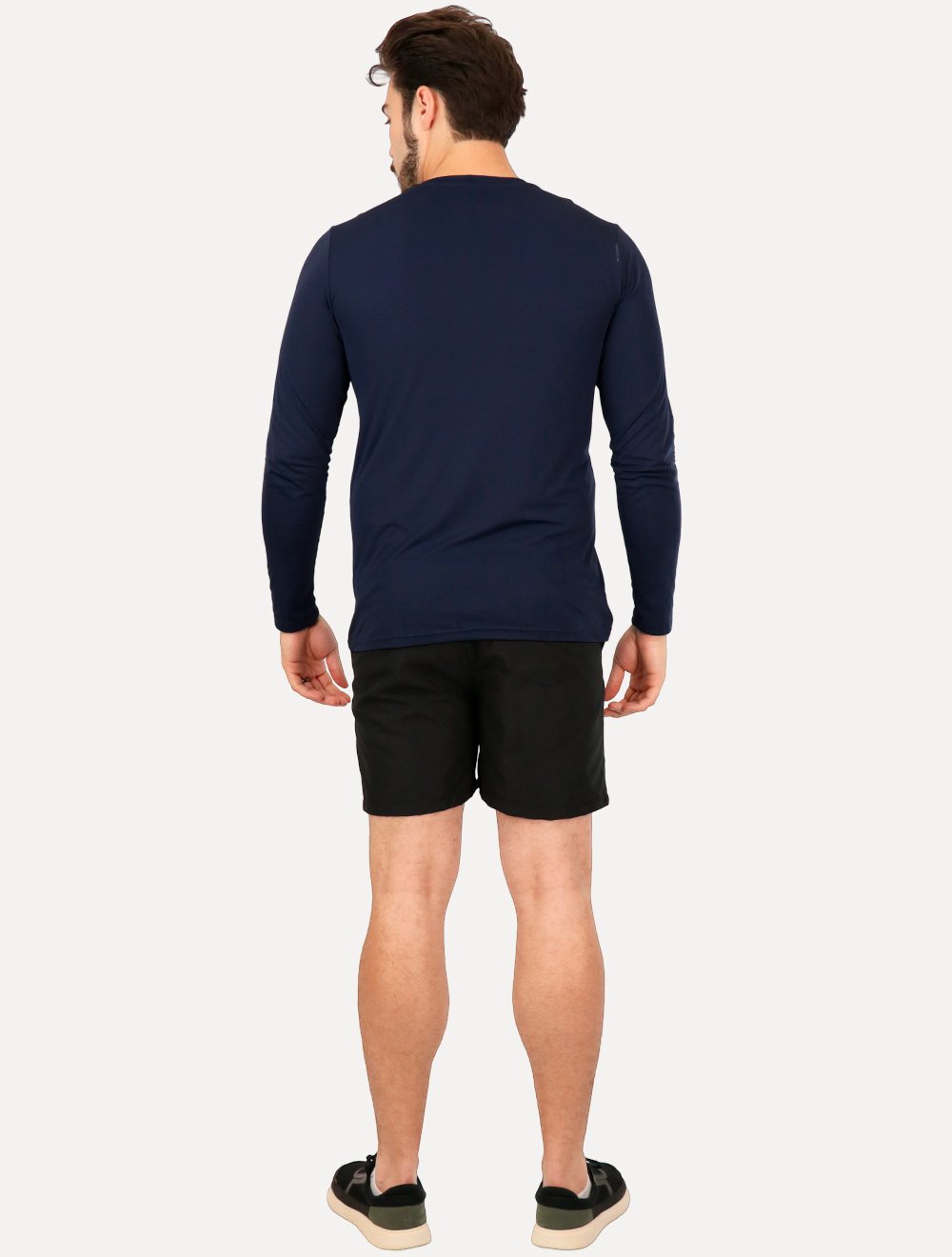 Camiseta Columbia Masculina Manga Longa Neblina Azul Marinho