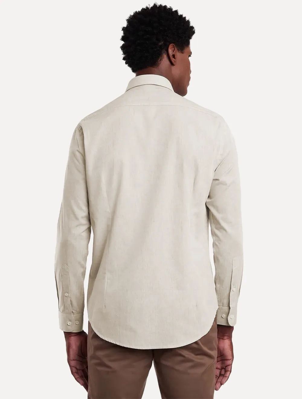 Camisa Aramis Masculina Slim Algodão Willis Areia