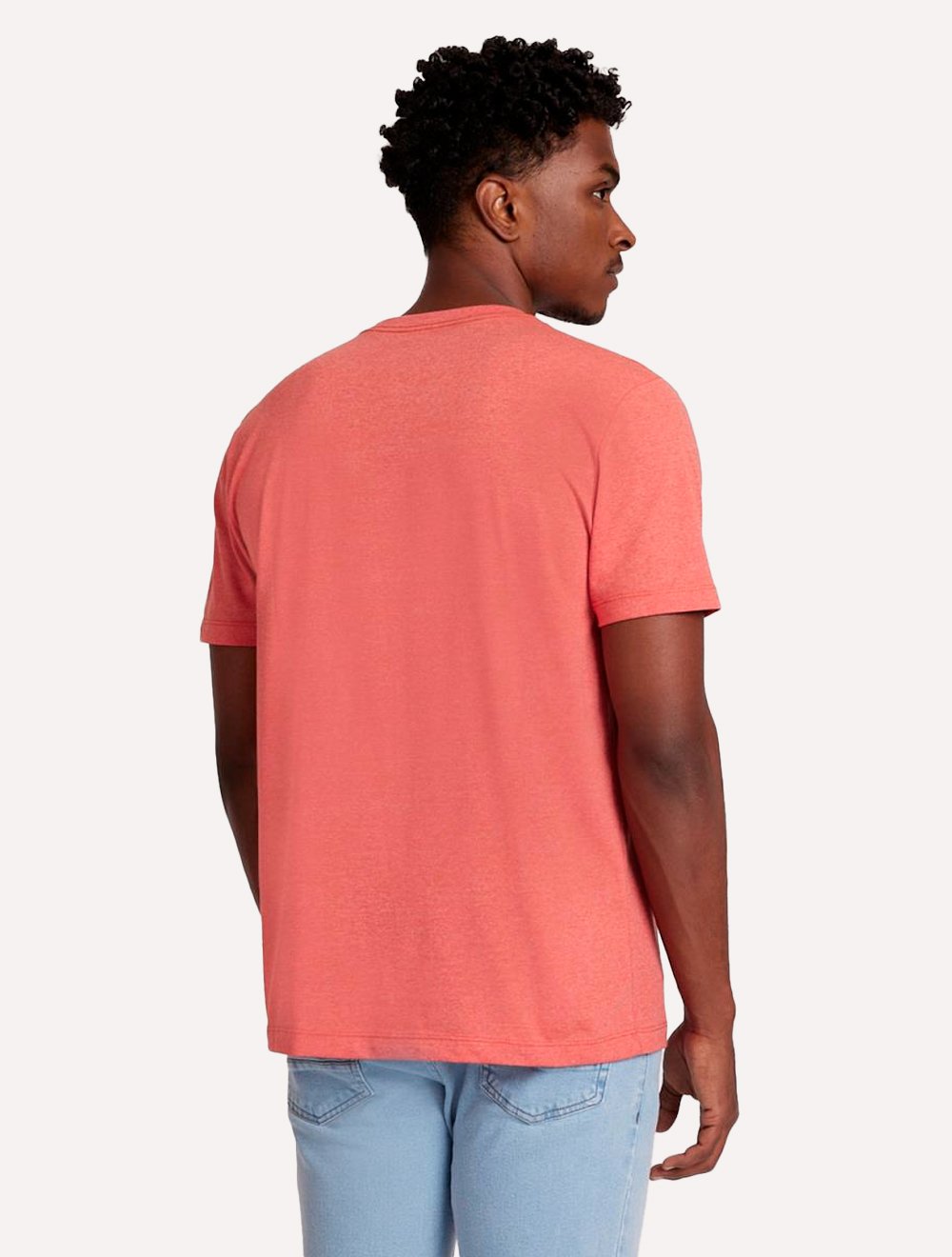 Camiseta Aramis Masculina Eco Lisa Vermelho Ocre Mescla