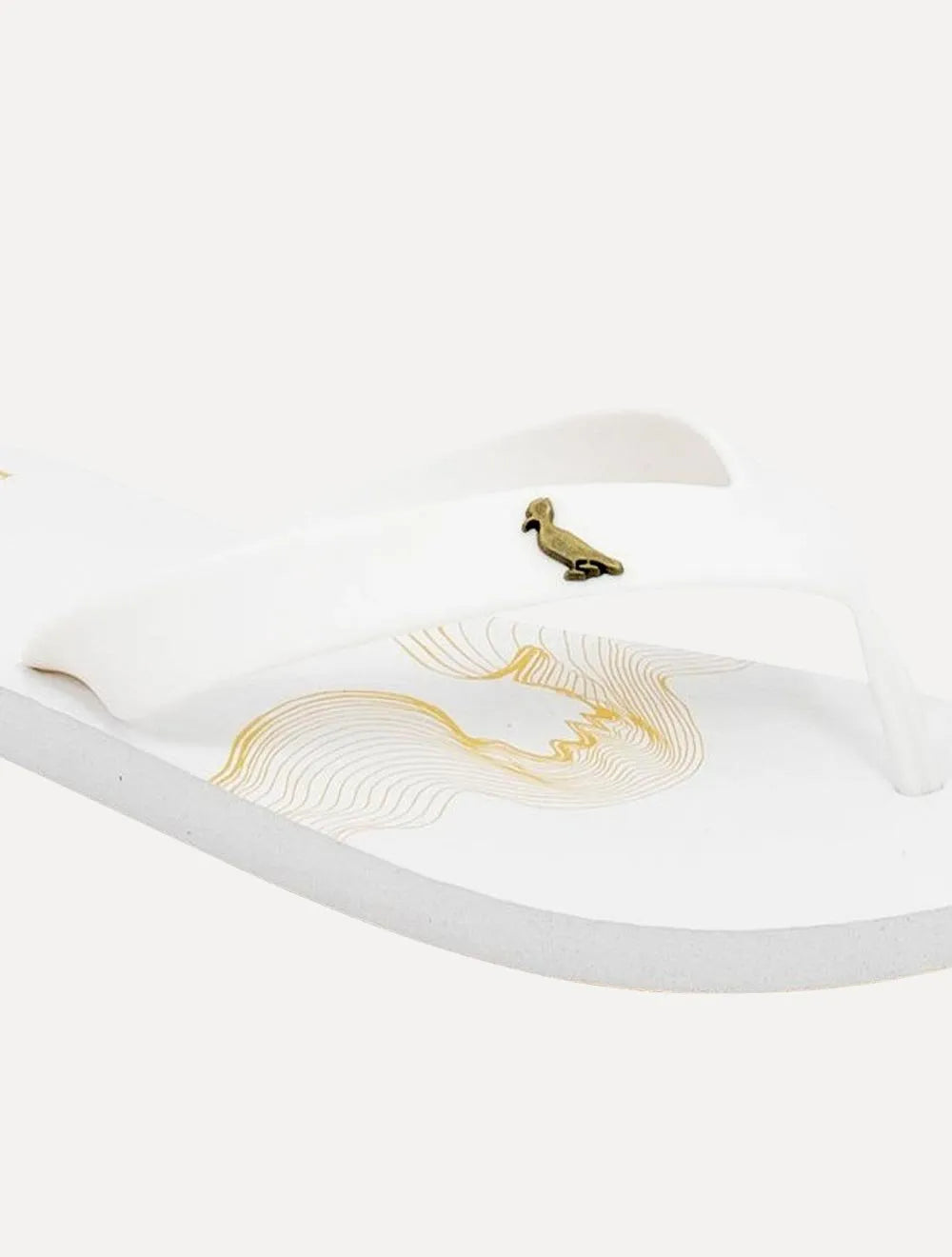 Chinelo Reserva Masculino Pica-Pau Waves Branco