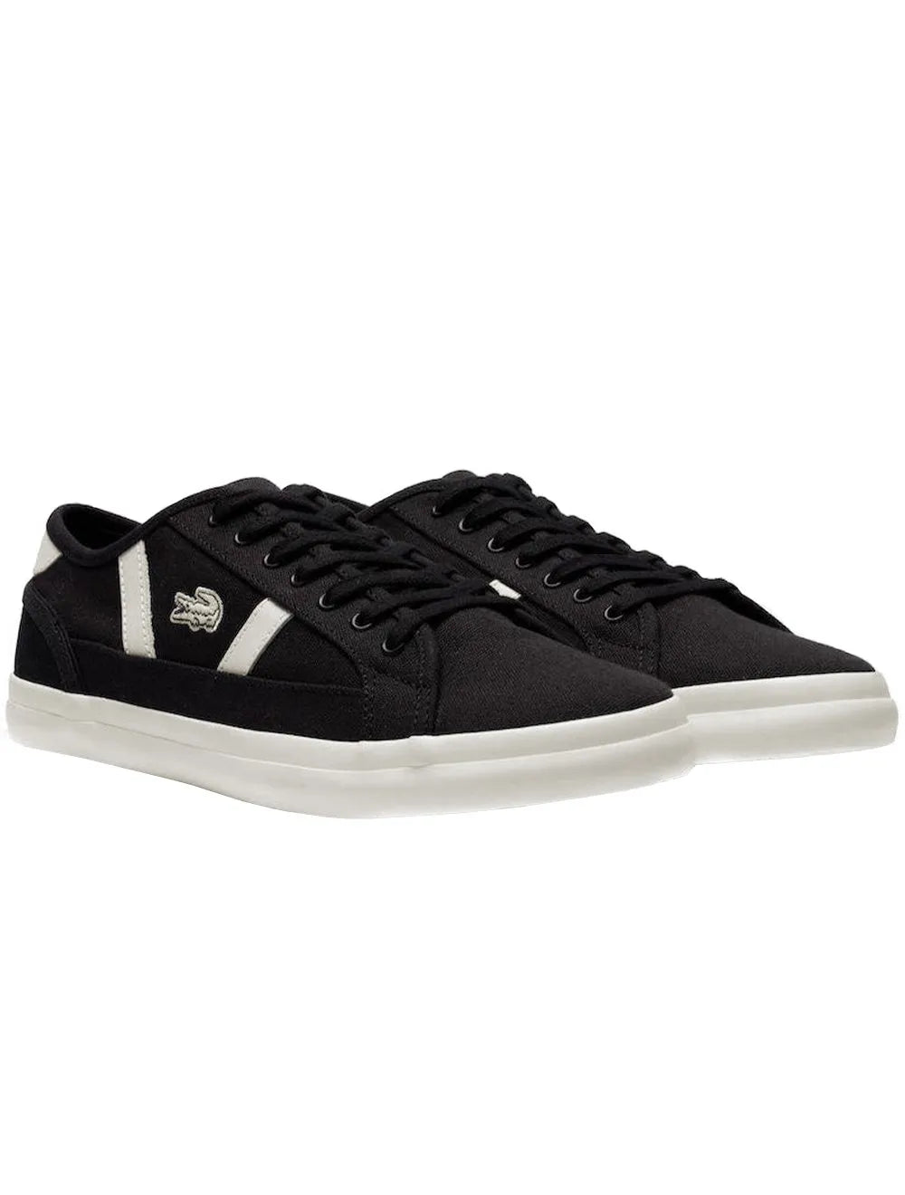 Tênis Lacoste Masculino Sideline Blk/Off Wht Preto