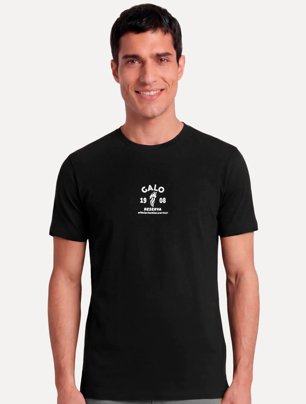 Camiseta Reserva Masculina Regular Galo 1908 Preta