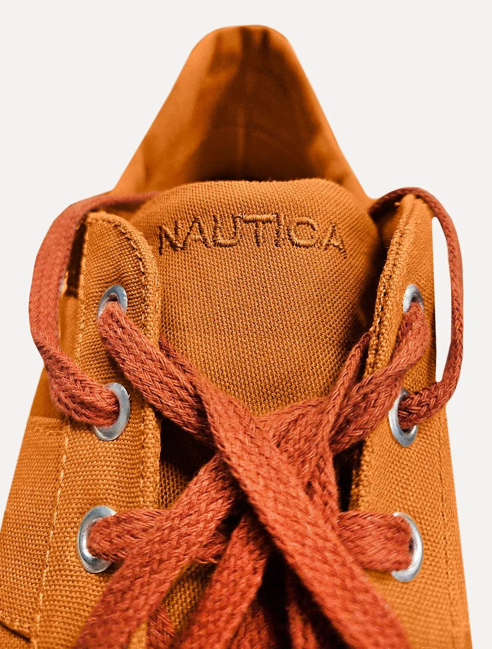 Tênis Nautica Masculino Logo Fanton Lona Caqui Escuro/Azul Marinho