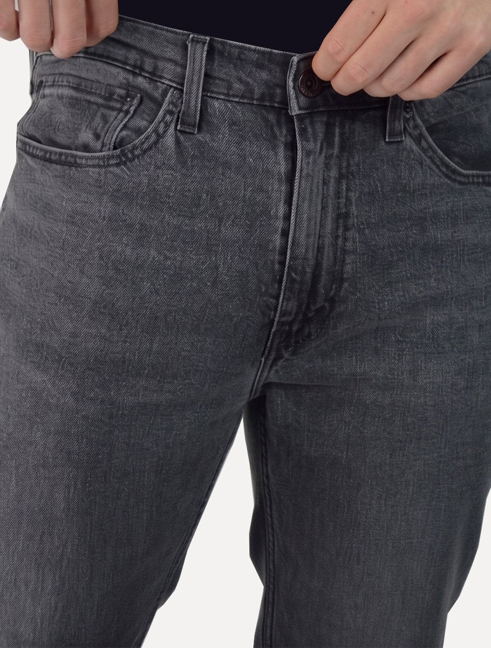 Calça King & Joe Jeans Masculina Slim Flex Black Cinza