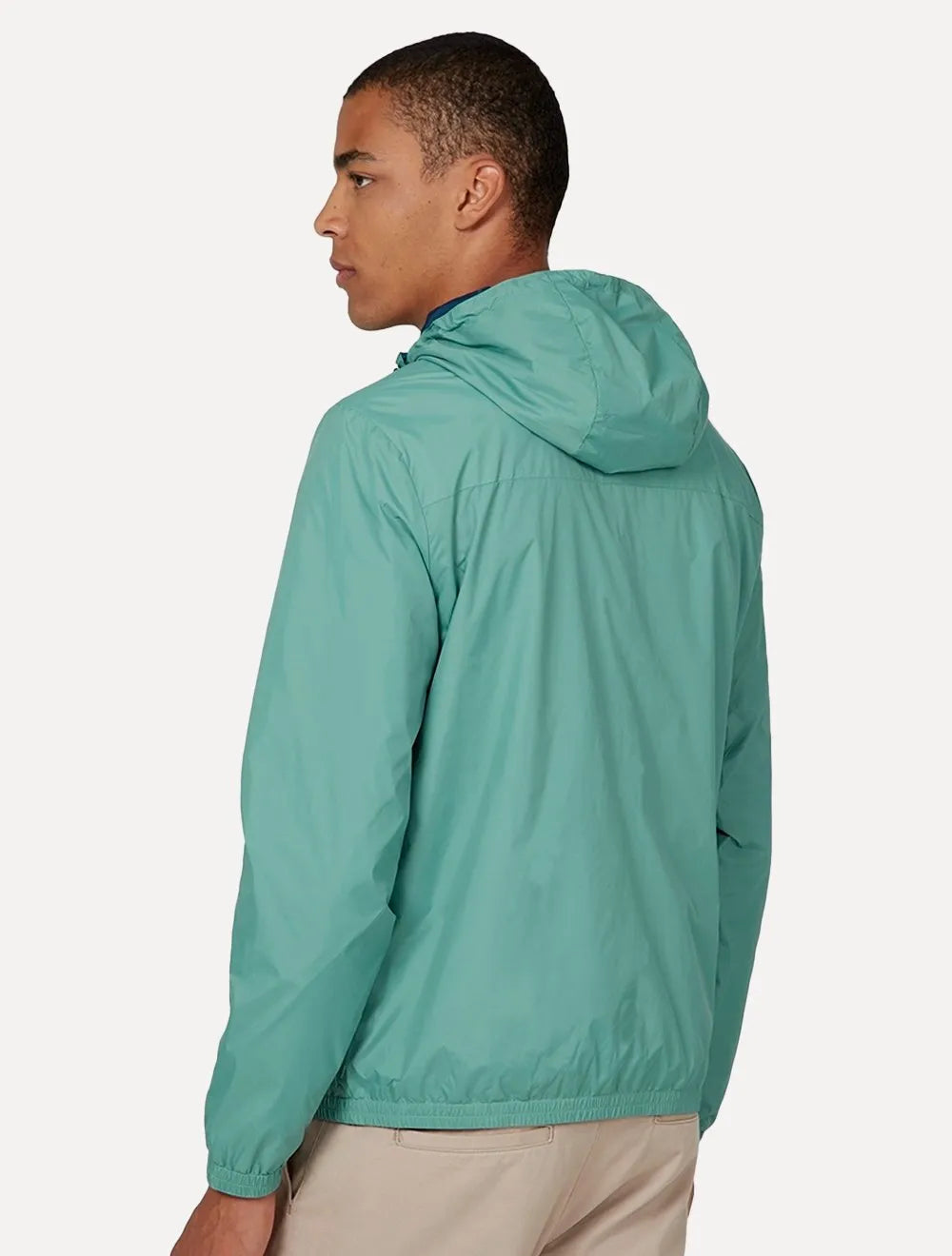 Jaqueta Dudalina Masculina Nylon Hoodie Corta Vento Color Verde Médio