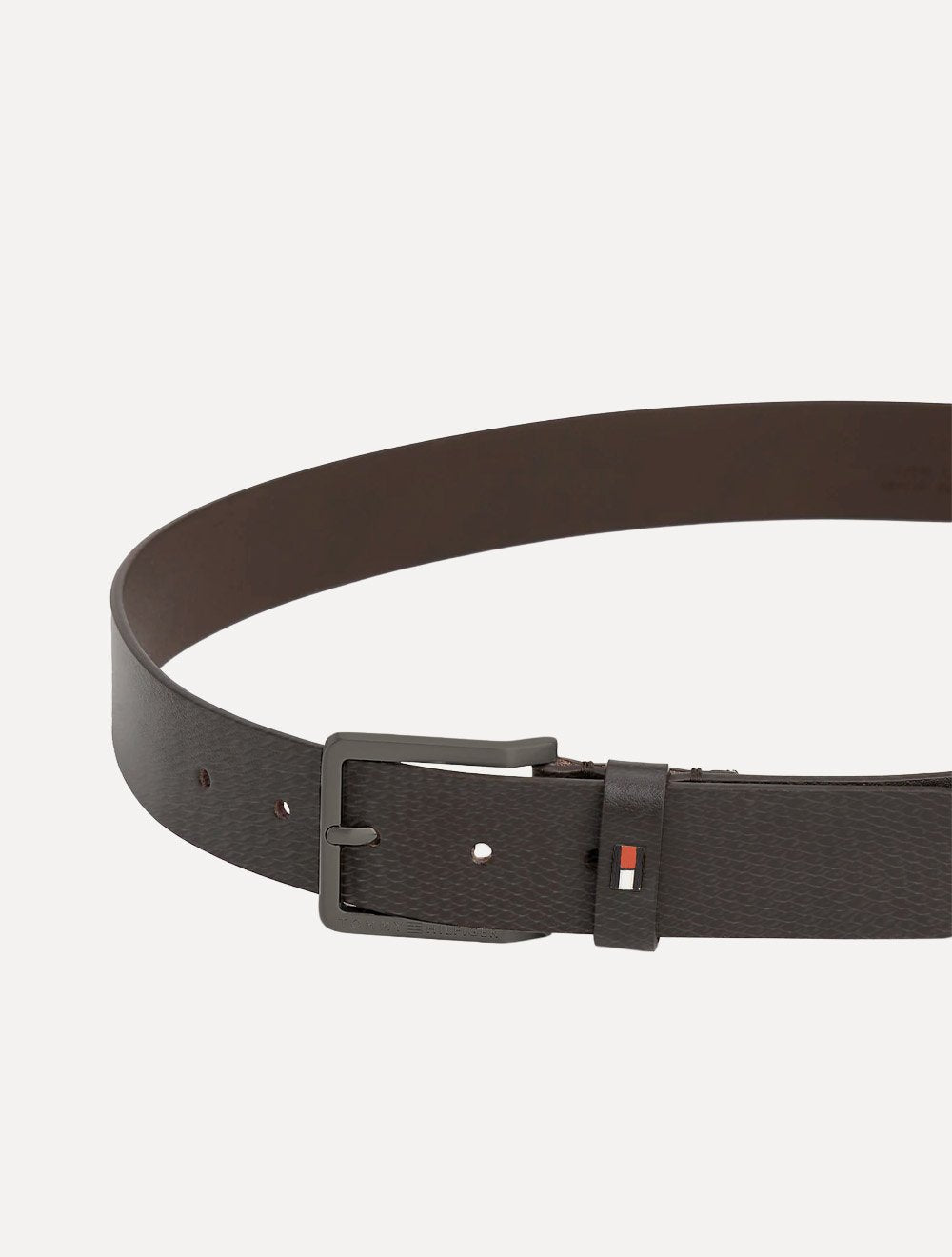 Cinto Tommy Hilfiger Masculino Flag Monogram Texture Marrom Café
