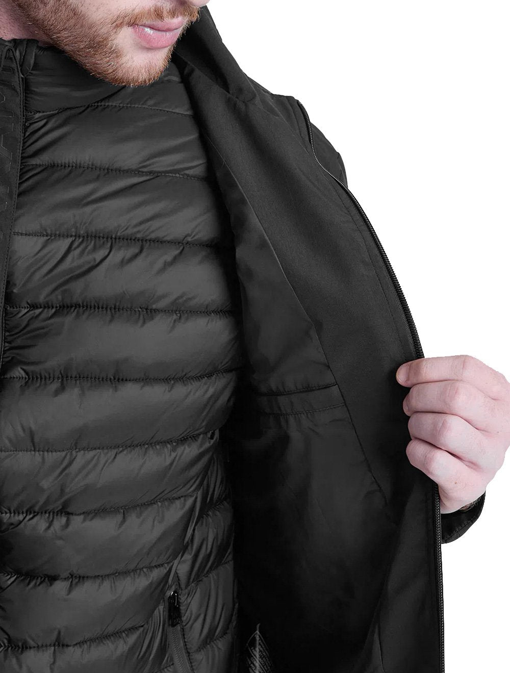 Jaqueta Aramis Masculina Nylon Bomber 3 IN 1 Liquid Repeller Preta