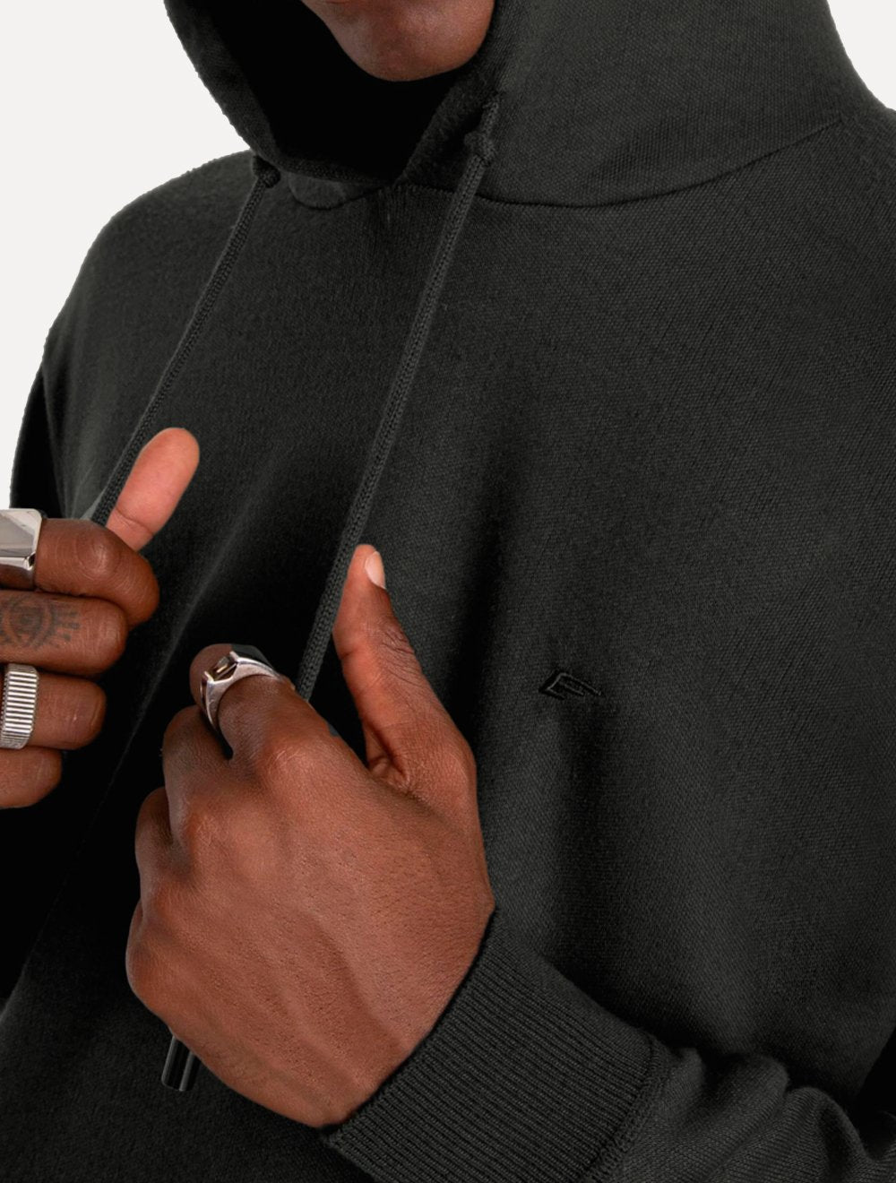 Blusa Ellus Tricot Masculina Cotton Poly Hood Grafite Mescla