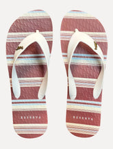 Chinelo Reserva Masculino RSV Canelado Brown Listras Branco