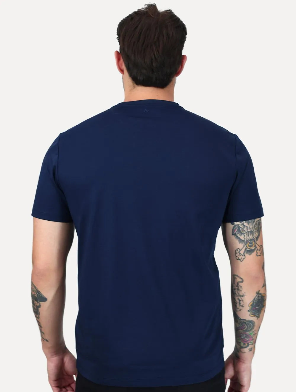 Camiseta Aramis Masculina Mercerizedo Interlock Azul Marinho