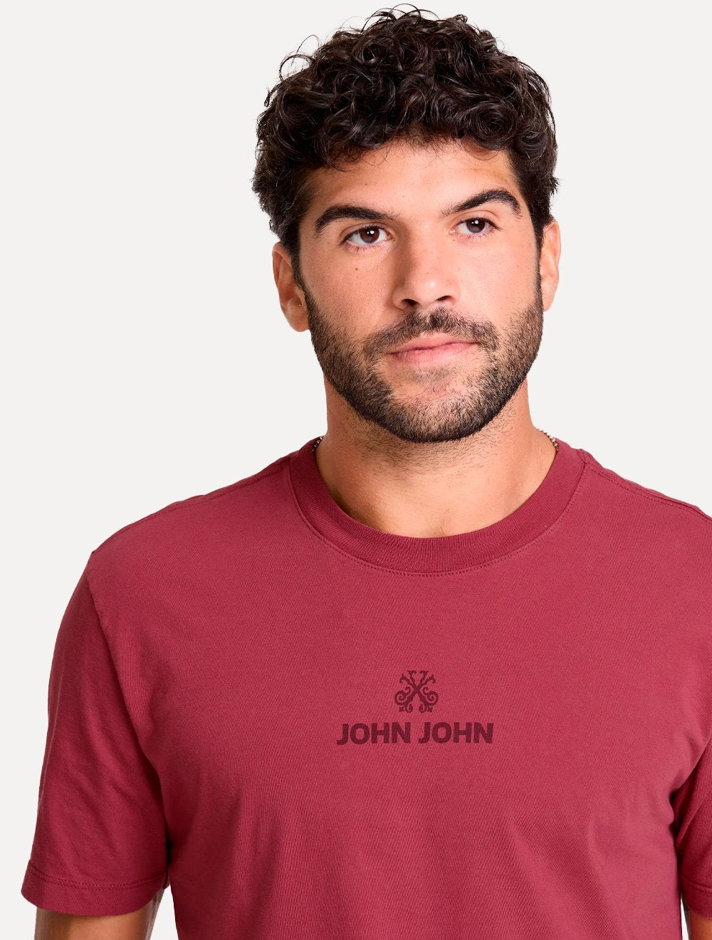 Camiseta John John Masculina Regular Fit Loft Vinho