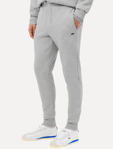 Calça Lacoste Masculina Moletom Sport Cotton Fleece Croco Cinza Mescla