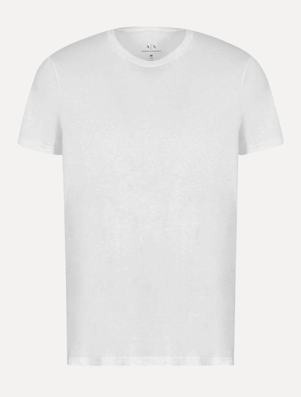 Camiseta Armani Exchange Masculina Slim Fit em Cotton Pima Branca