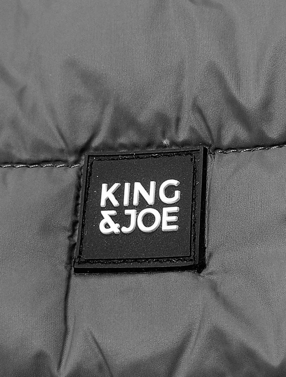 Jaqueta King & Joe Masculina Nylon Puffer Gola Cinza