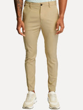 Calça King & Joe Masculina Alfaiataria Elastano Easytech Paper Cáqui