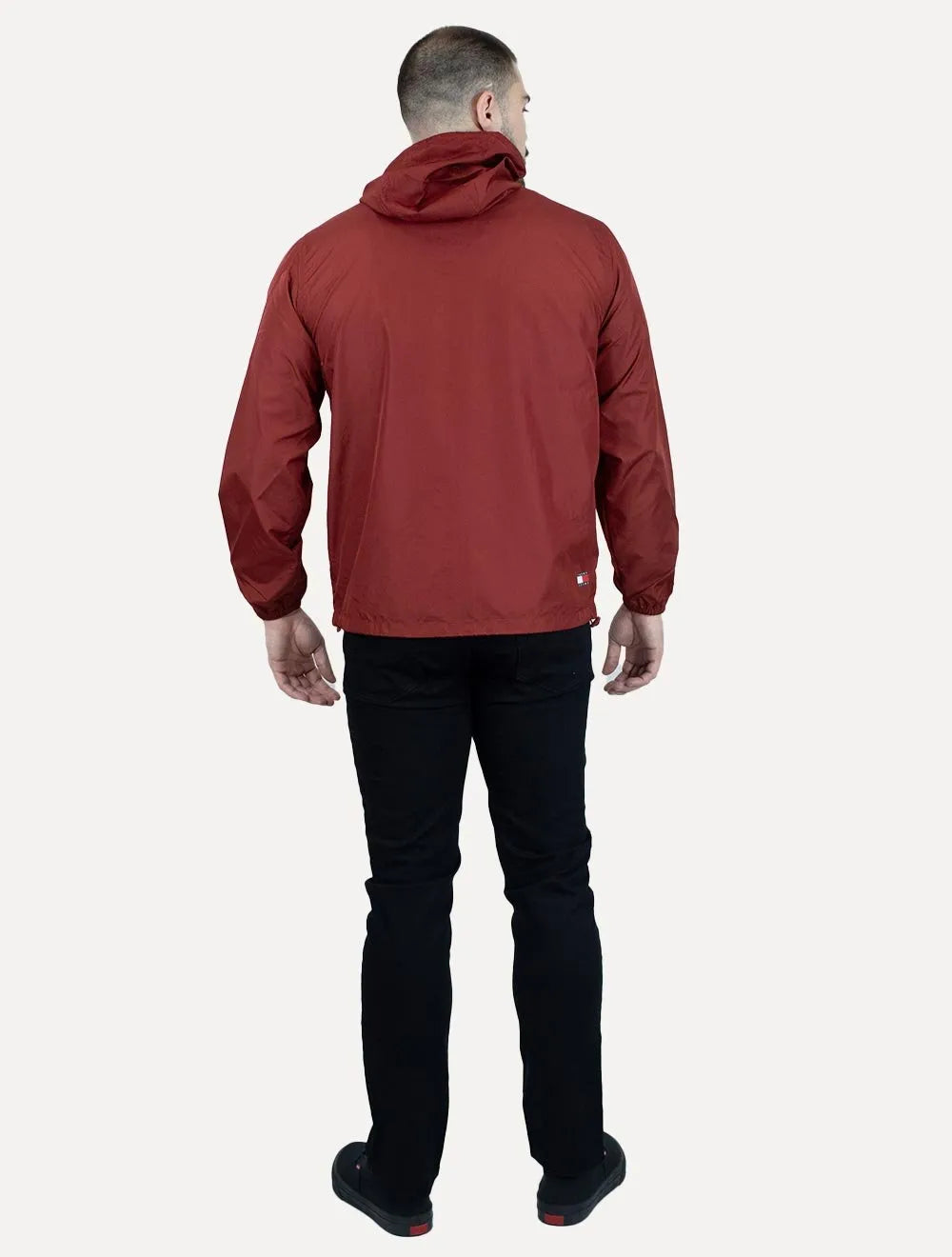 Jaqueta Tommy Jeans Masculina Corta Vento Chicago Flag Vermelha