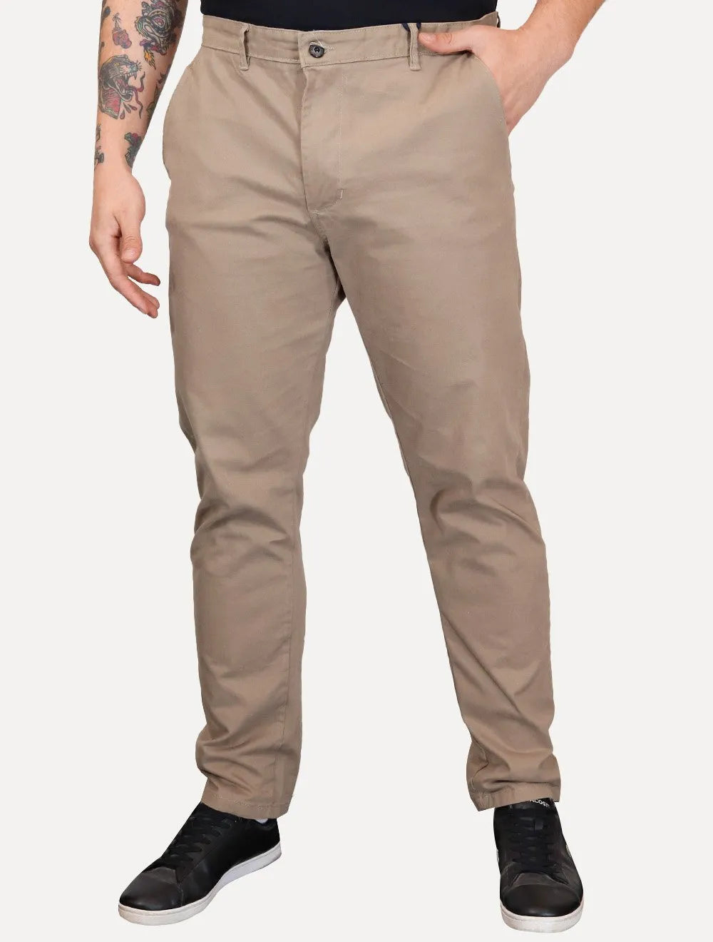 Calça Tommy Hilfiger Masculina de Sarja Brooklyn Caqui Médio