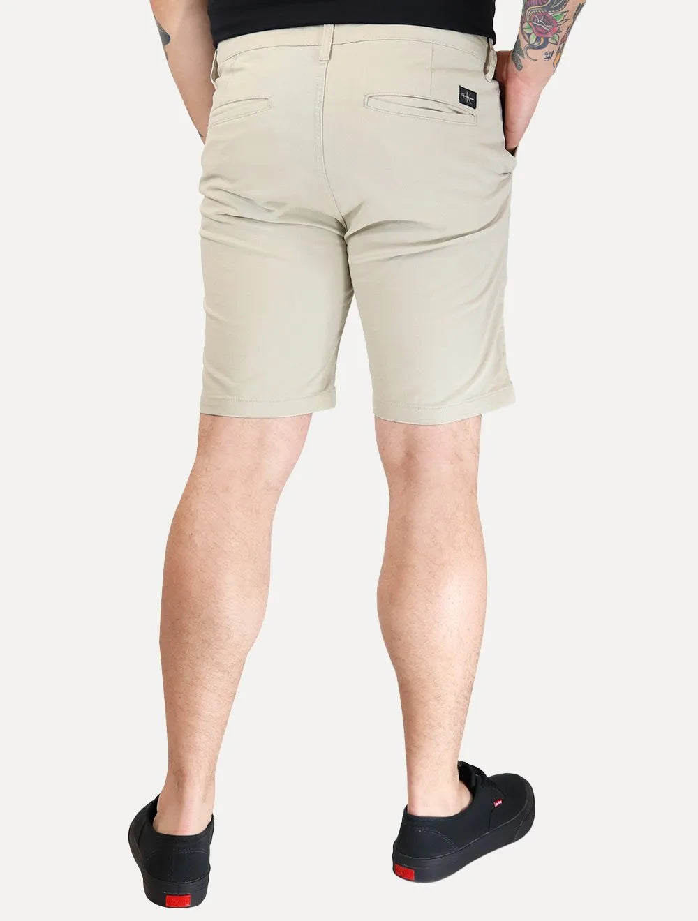 Bermuda Calvin Klein Jeans Masculina Sarja CKJ RE Issue Areia