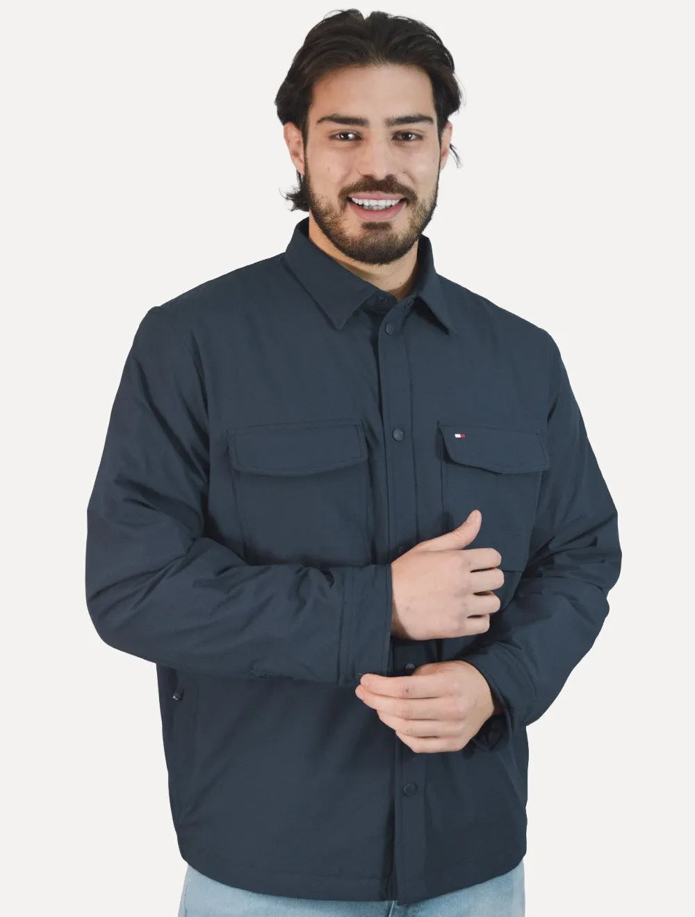 Jaqueta Tommy Hilfiger Performance Nylon Azul Marinho
