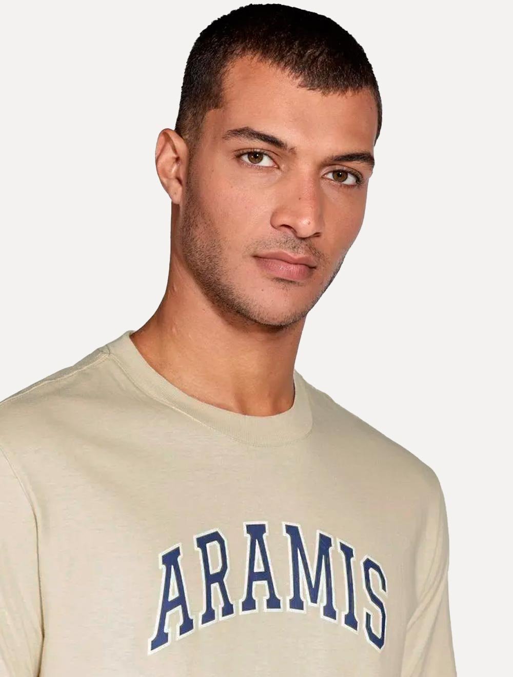 Camiseta Aramis Masculina Regular New College Areia