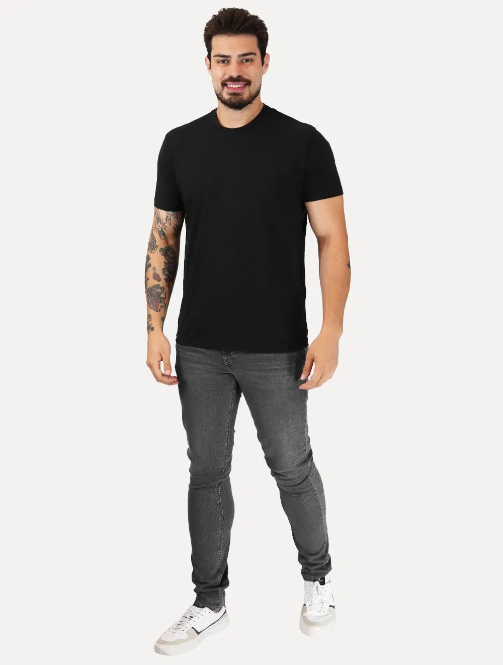 Camiseta King & Joe Masculina Cotton Premium Flex Preta