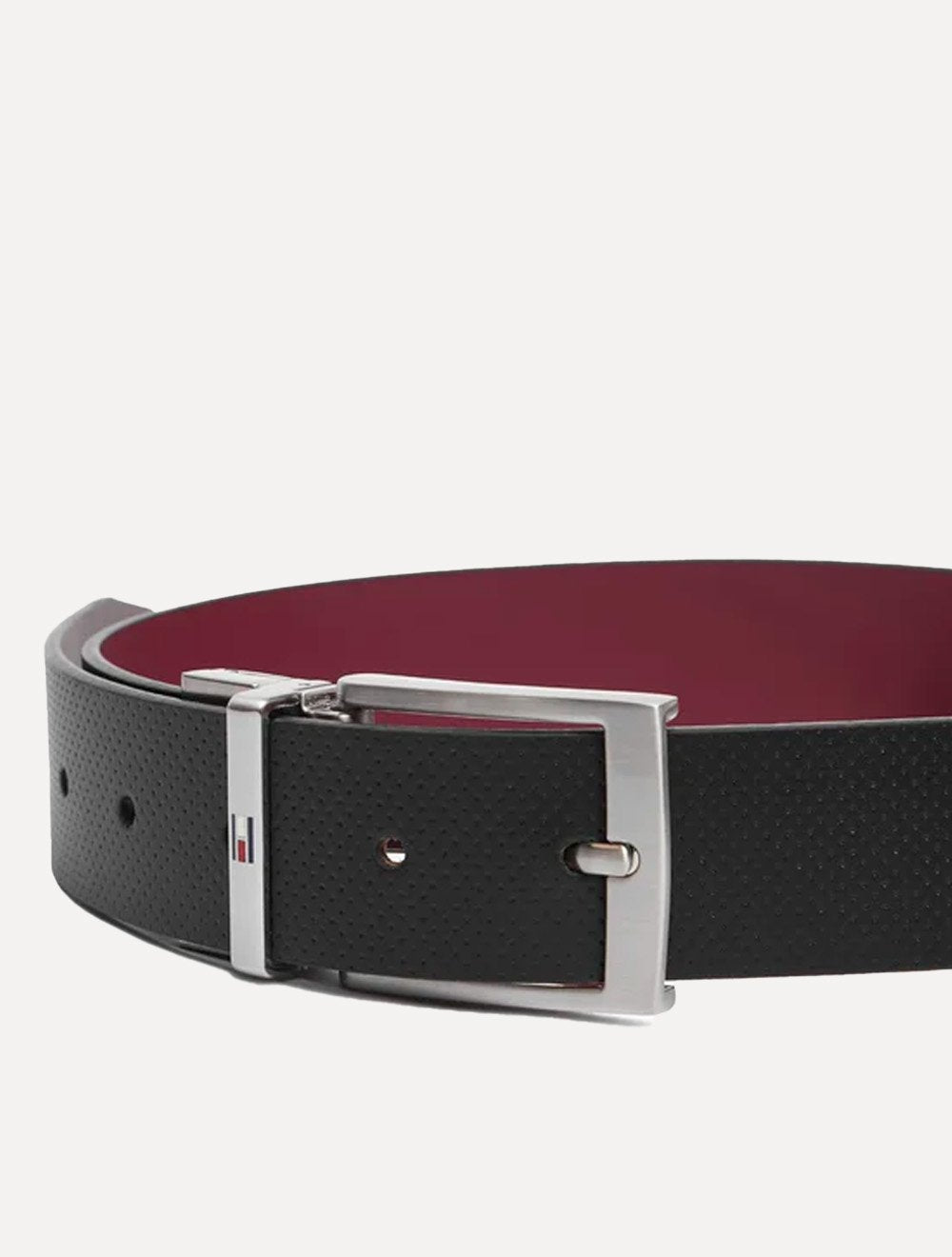 Cinto Tommy Hilfiger Masculino Couro Adan 3.5 Pebble Preto