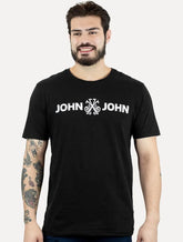 Camiseta John John Masculina JJ Basic Logo Rusty Preta
