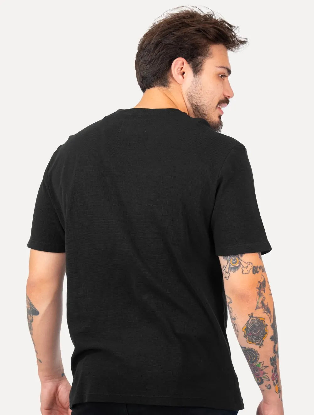 Camiseta Original Penguin Masculina Piquet Patch Preta