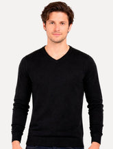 Blusa Aramis Masculina Tricot Gola V Preta