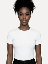 Camiseta Guess Feminina Chest Rubber Logo Branca