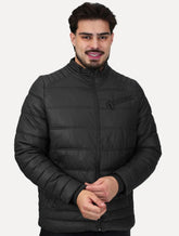 Jaqueta Dixen PU Zíper Frontal Chumbo