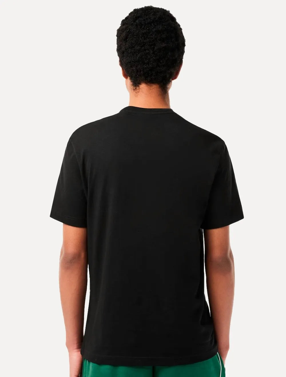 Camiseta Lacoste Masculina Jersey Croco Signature Logo Preta