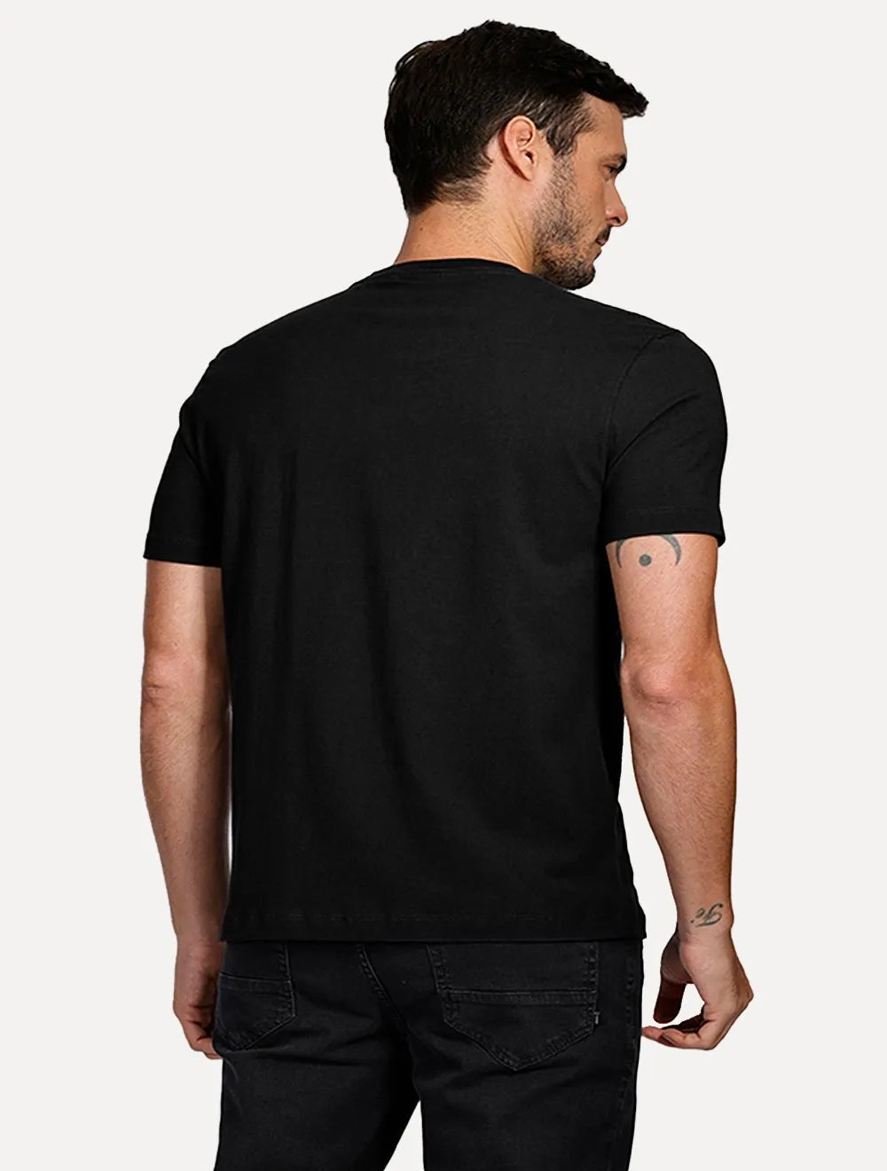 Camiseta Aramis Masculina Confort Bold Espelhado Preta